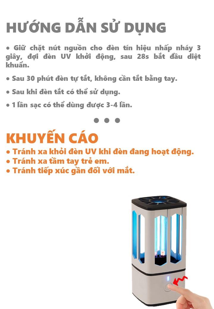 Đèn diệt vi khuẩn UV Mini cho gia đình