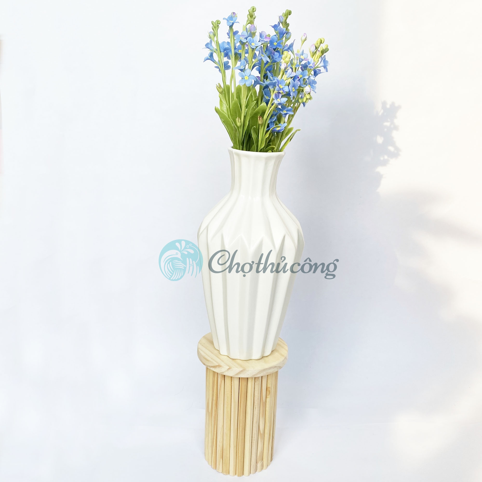 Bình hoa gỗ handmade đa năng, lọ hoa gỗ tự nhiên làm bình cắm hoa decor, kệ để chậu hoa cây cảnh trang trí, hộp gỗ cắm hoa, phụ kiện chụp ảnh