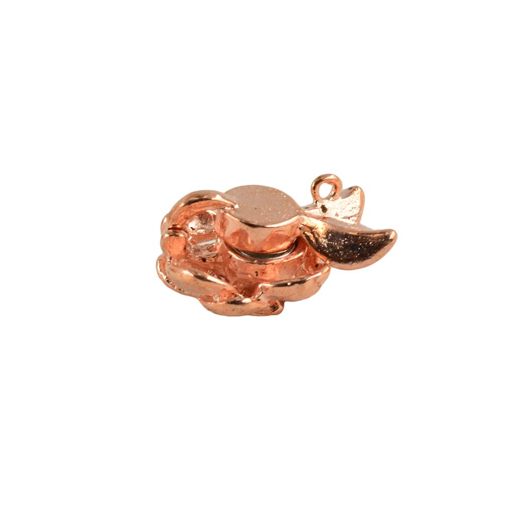 5pcs Rose Flower Magnetic Clasps Hooks Connectors Jewelry Findings Rose Gold