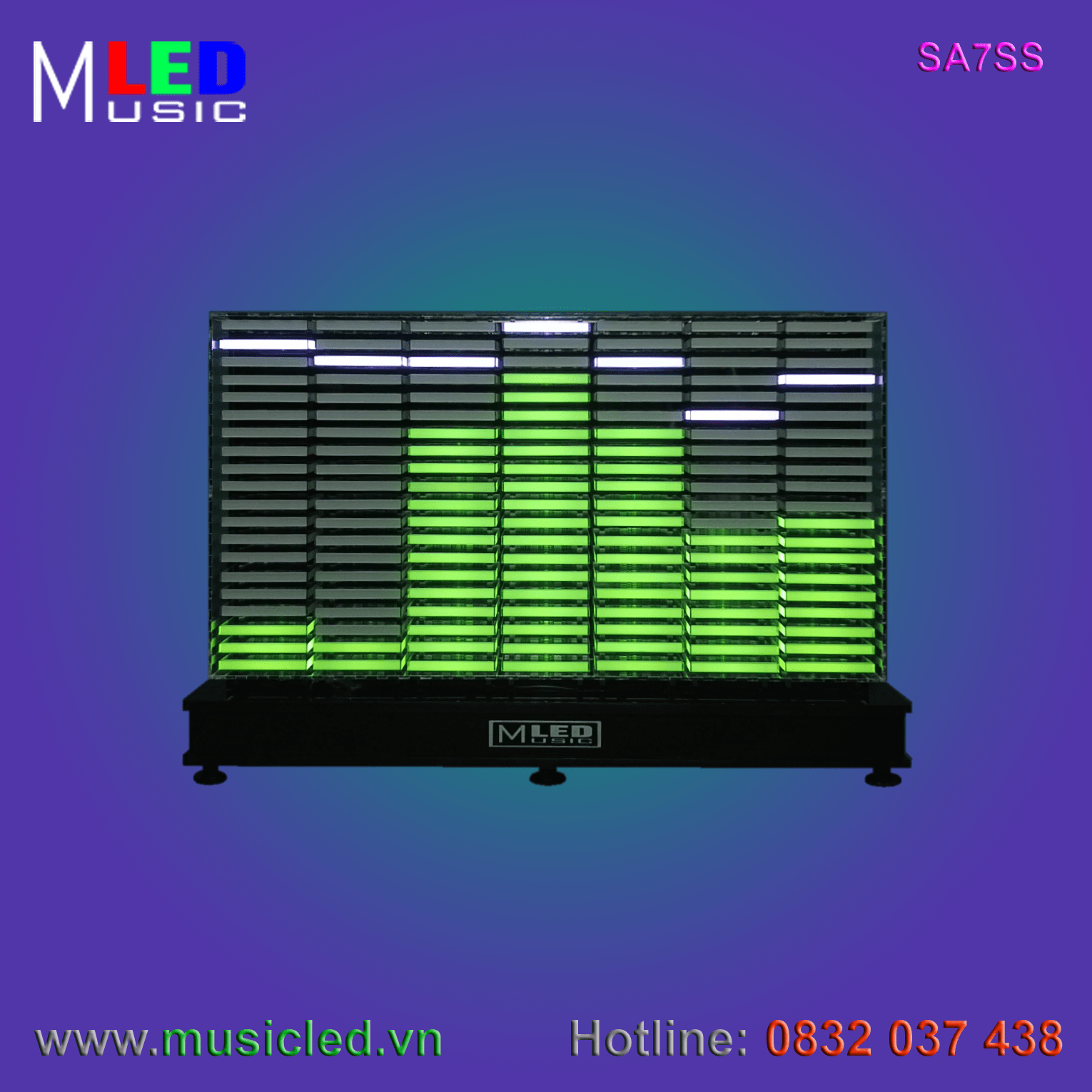 Dàn đèn Music LED nháy theo tần số nhạc 7 cột để bàn