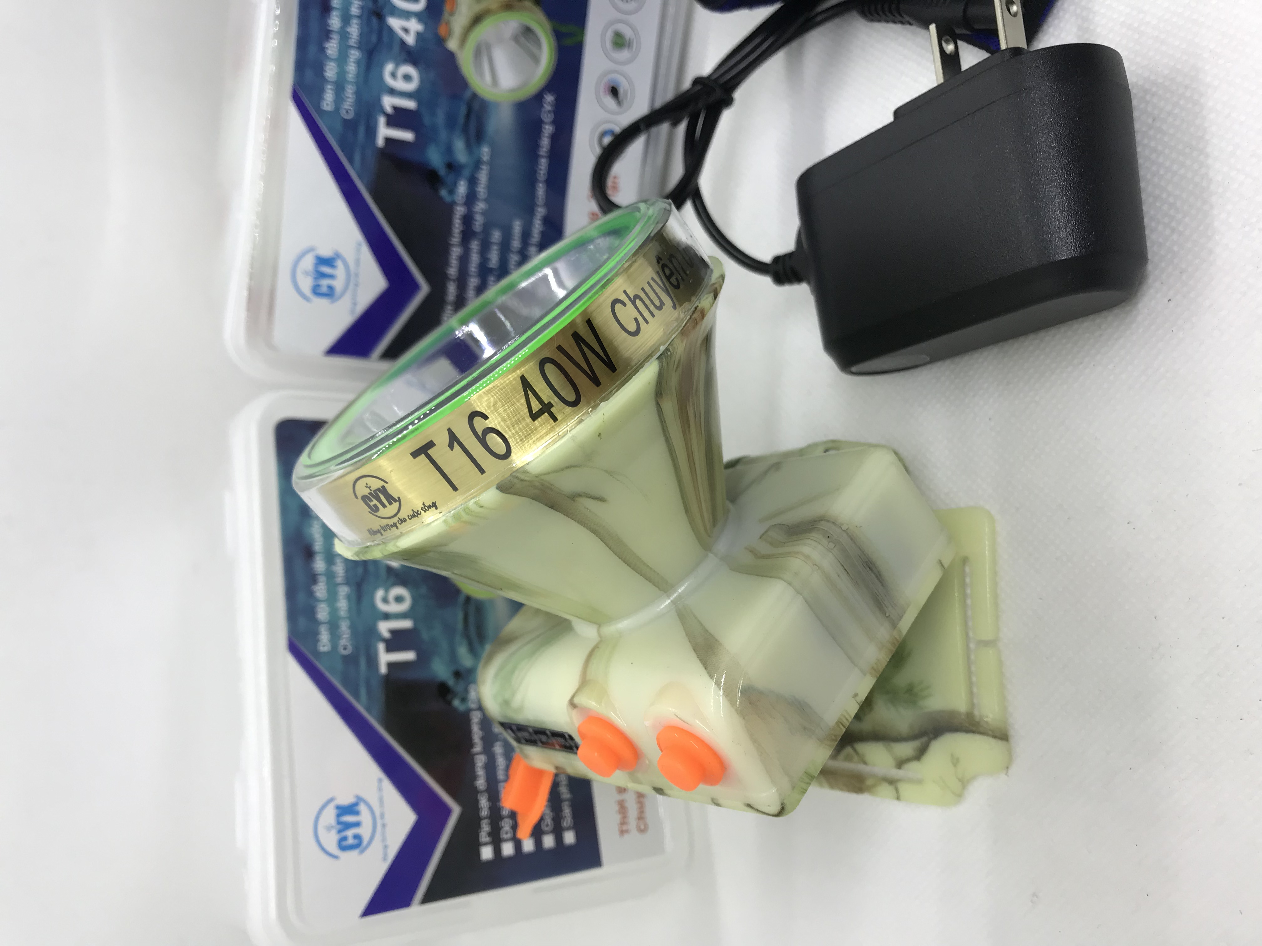 Đèn Pin Đội Đầu Lặn Nước Siêu Sáng T16 chức năng hiện thị dung lượng Pin, 2 nút điều chỉnh, 3 chế độ sáng