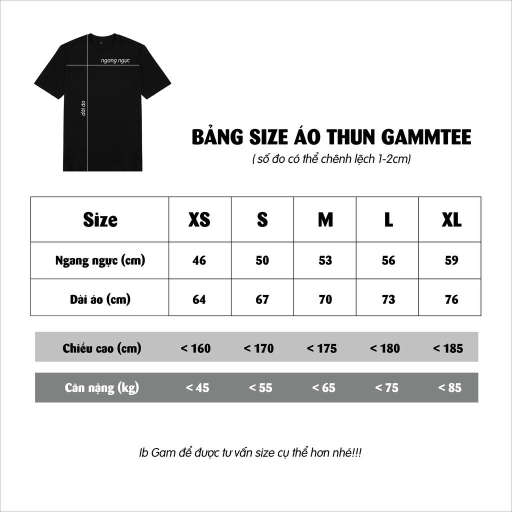 Áo thun unisex form rộng GAM:EE chất vải cotton 100% - Đen