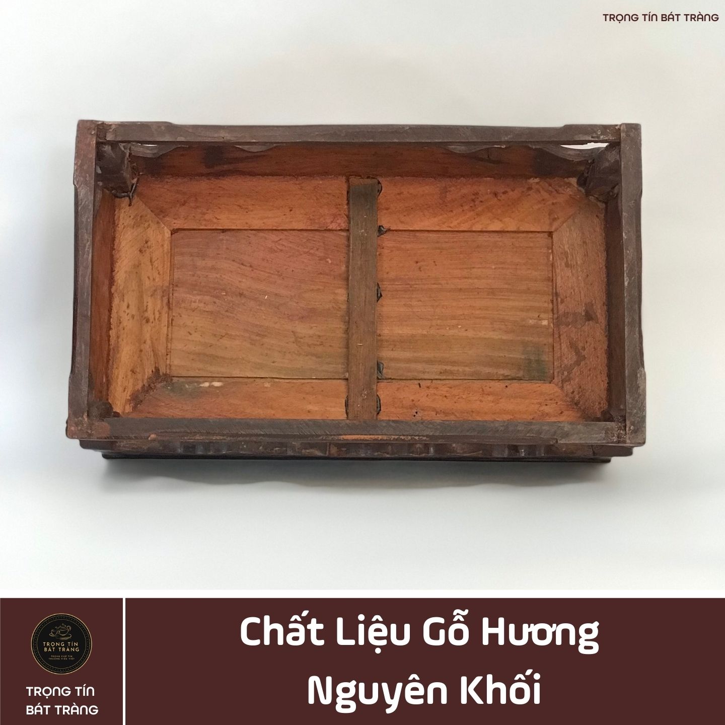 Khay Trà Gỗ Hương Hình Chữ Nhật Kích Thước 35,5*20,5*11,5 cm KT 80