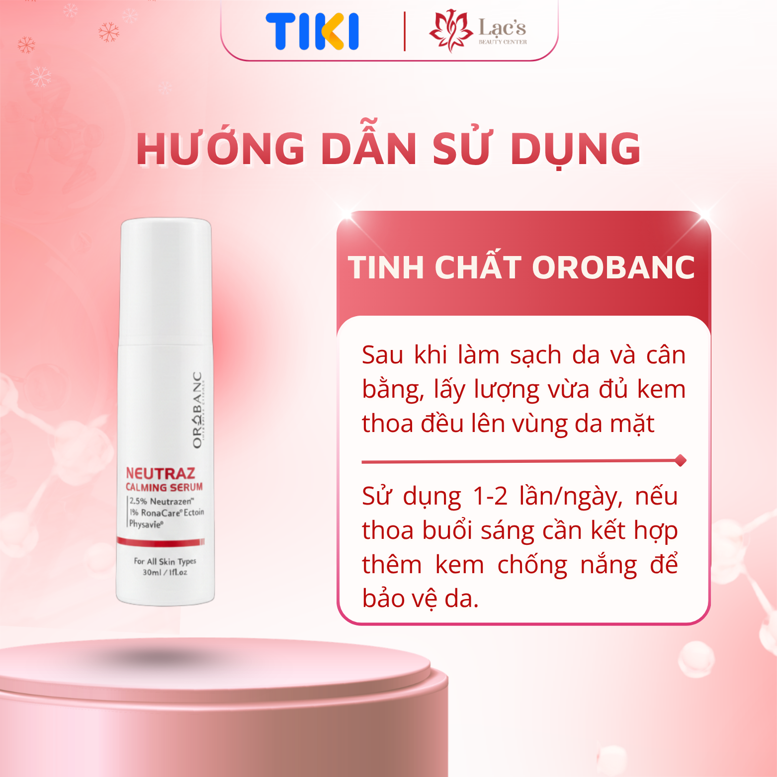 Tinh chất làm dịu, giảm đỏ OROBANC NEUTRAZ CALMING SERUM 30ml