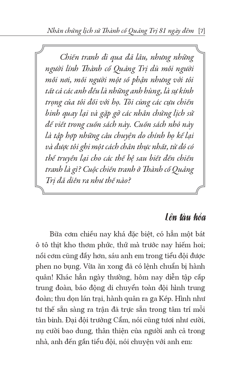 Nhân Chứng Lịch Sử Thành Cổ Quảng Trị 81 Ngày Đêm - (Kỷ niệm 50 năm ngày giải phóng miền Nam thống nhất đất nước 1975 - 2025)