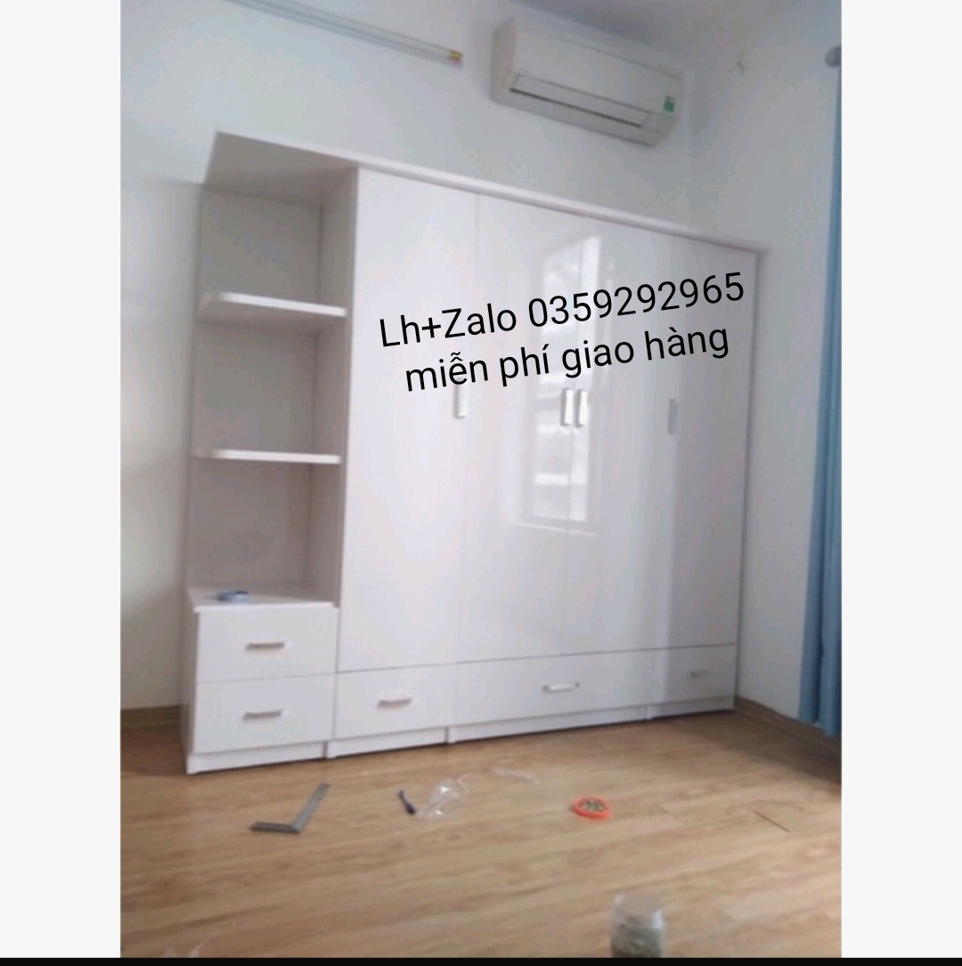 Tủ nhựa đài Loan 4 cánh 1 kệ