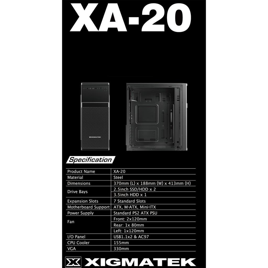 Thùng máy Case Xigmatek XA-20 (No Fan) Hàng nhập khẩu