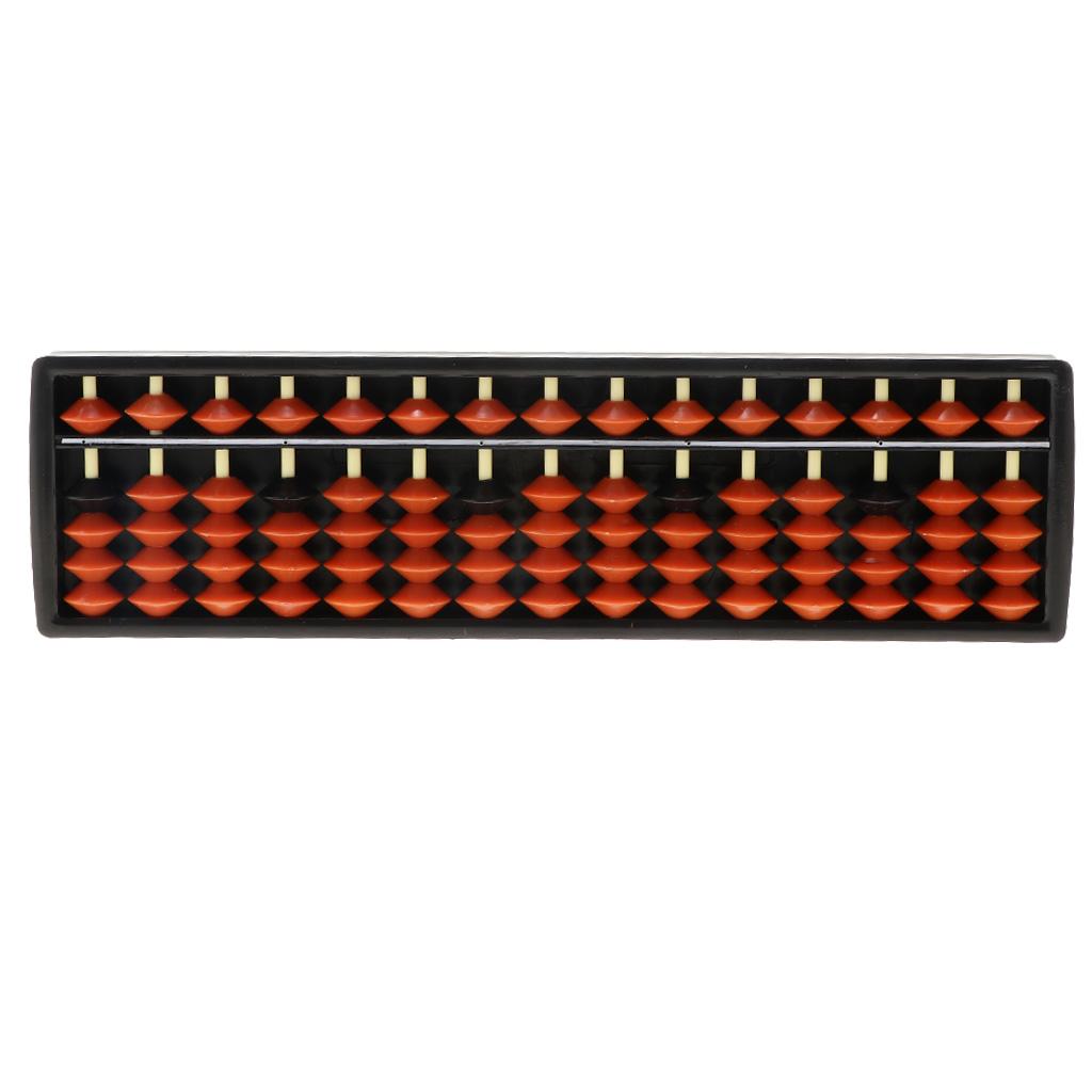 Mini Plastic Math Abacus Arithmetic Soroban Course Calculating Tool 15 Digits