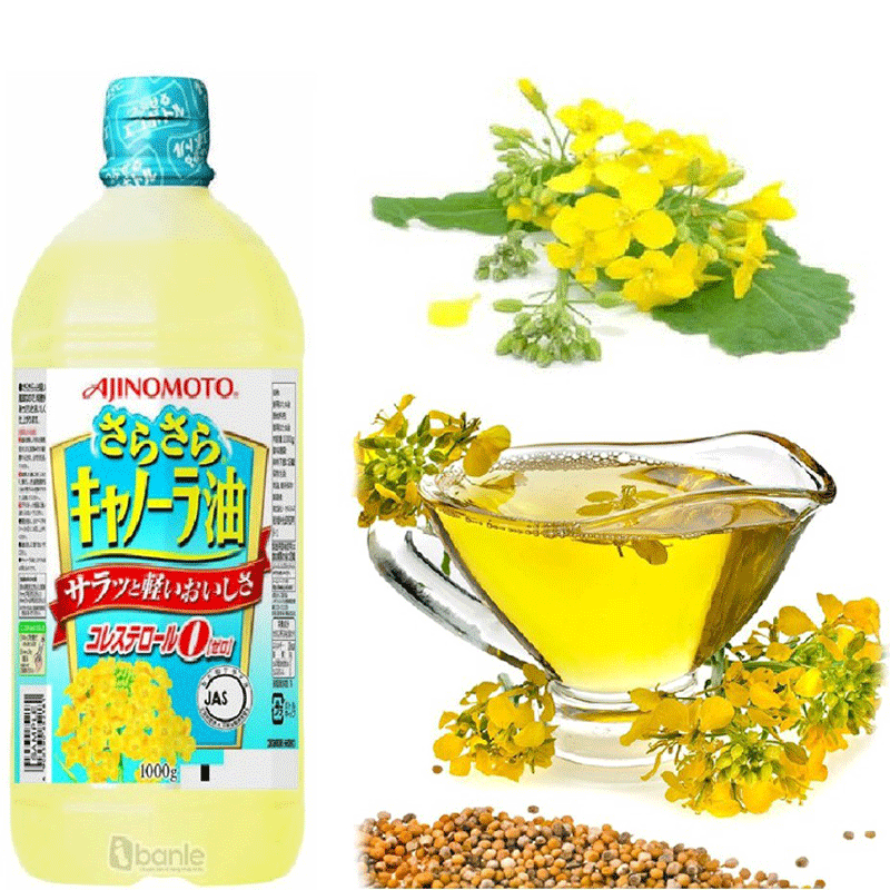 Combo 2 chai dầu Ăn Hoa Cải Ajinomoto (1000g) - Bổ Sung Omega 3 &amp; 6 Nhật Bản