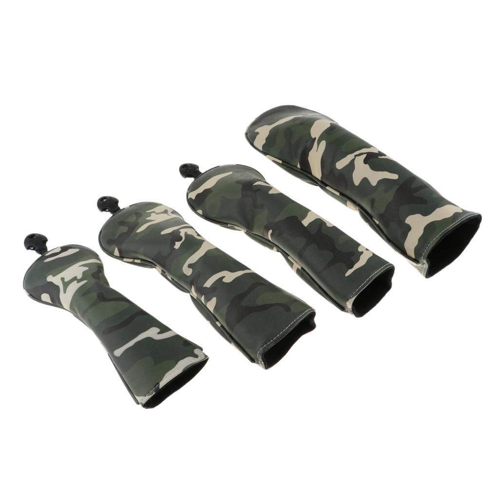 4Pcs Golf Club Headcover 460cc Driver Wood Head Covers 1 3 5 UT