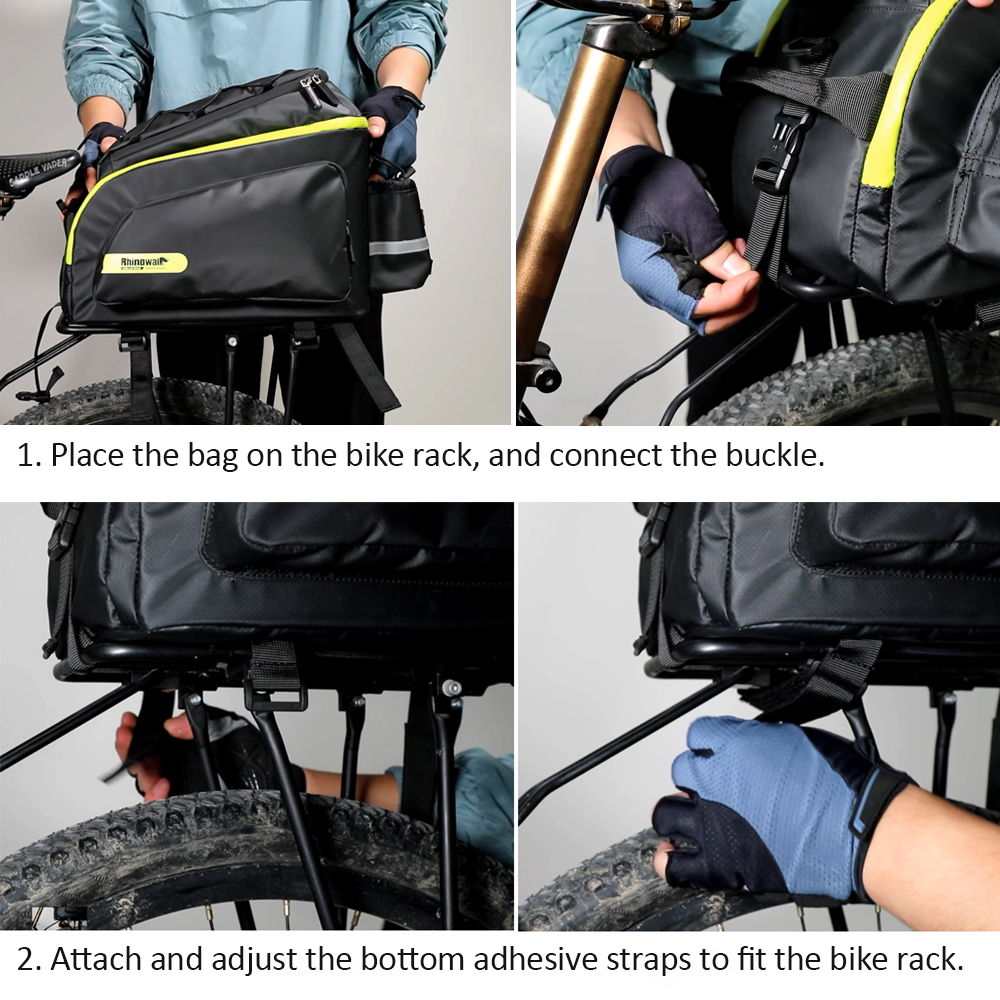 Túi đựng hành lý, túi để gắn ghế sau xe đạp, dung tích lớn 17lít, không thấm nước.