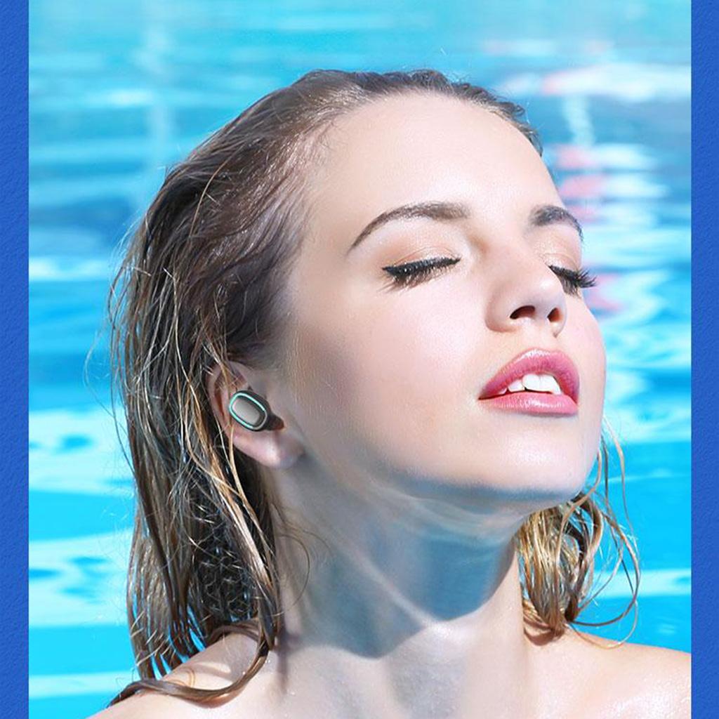 TWS Bluetooth Earbuds, True Wireless Stereo Bluetooth 5.0 Earphones with Charging Case, 30H Playtime Fingerprint Touch Control Deep Bass Headset