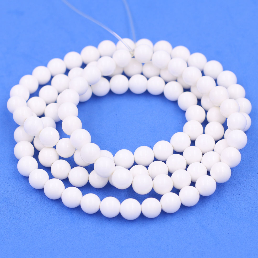 Vòng tay 108 hạt san hô trắng 8 ly , chuỗi tràng 108 hạt niệm Phật, vòng chuỗi đeo tay