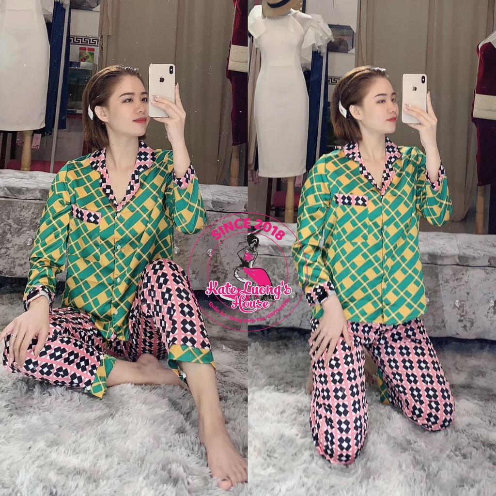 3.4 KLHSTORE2018 bộ ngủ pijama satin lập phương 4