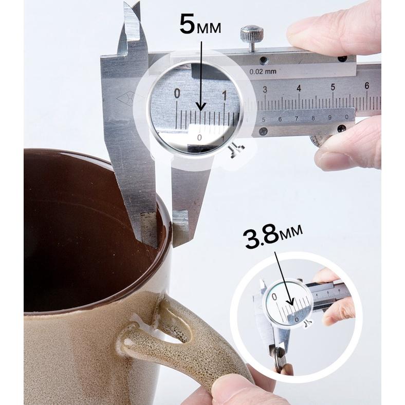 Cốc sứ uống cafe họa tiết ô vuông vintage 350ml kèm nắp và thìa
