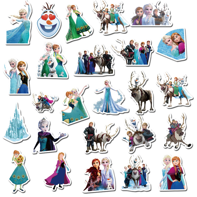 Sticker 50 miếng hình dán Frozen