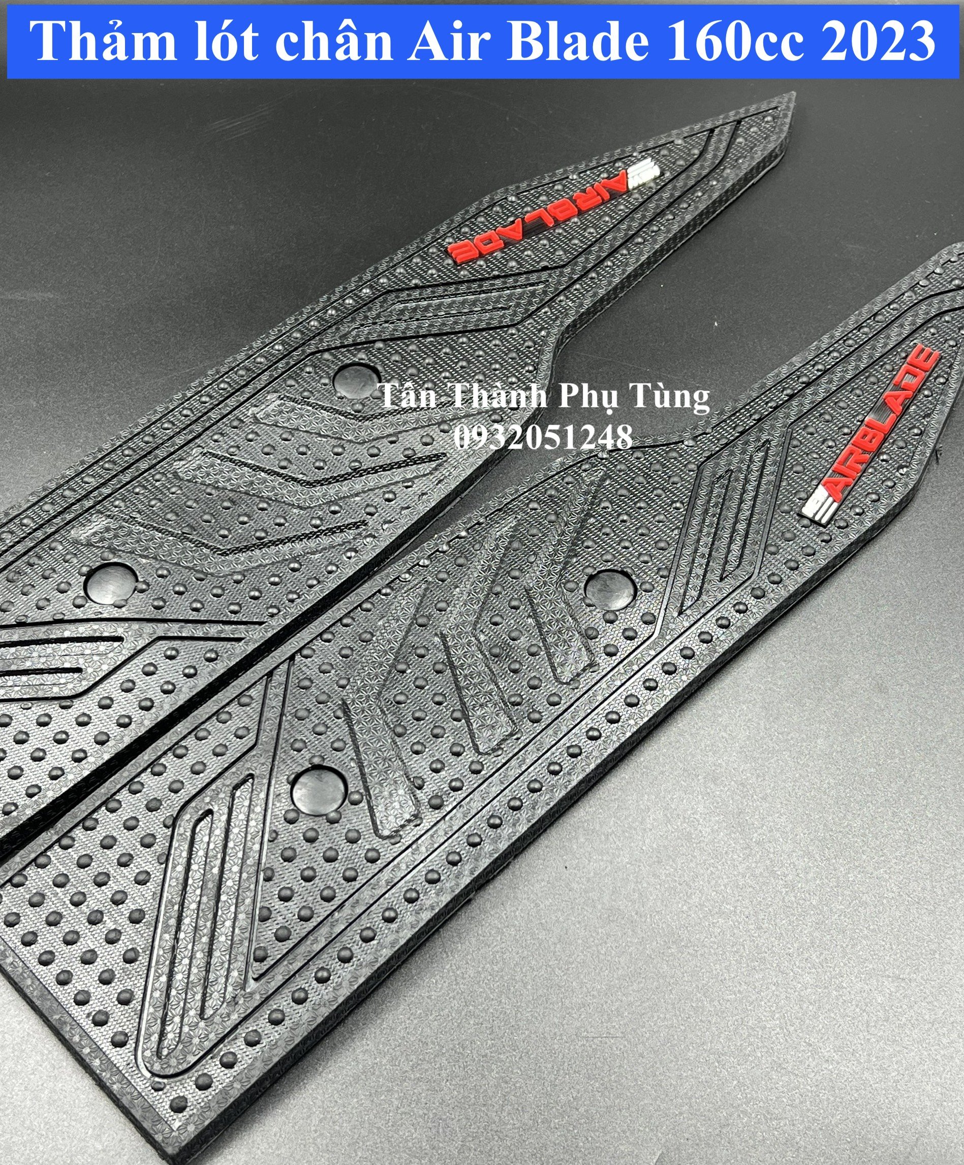 Thảm lót chân dành cho Air Blade 160cc 2023 - Nhựa đen