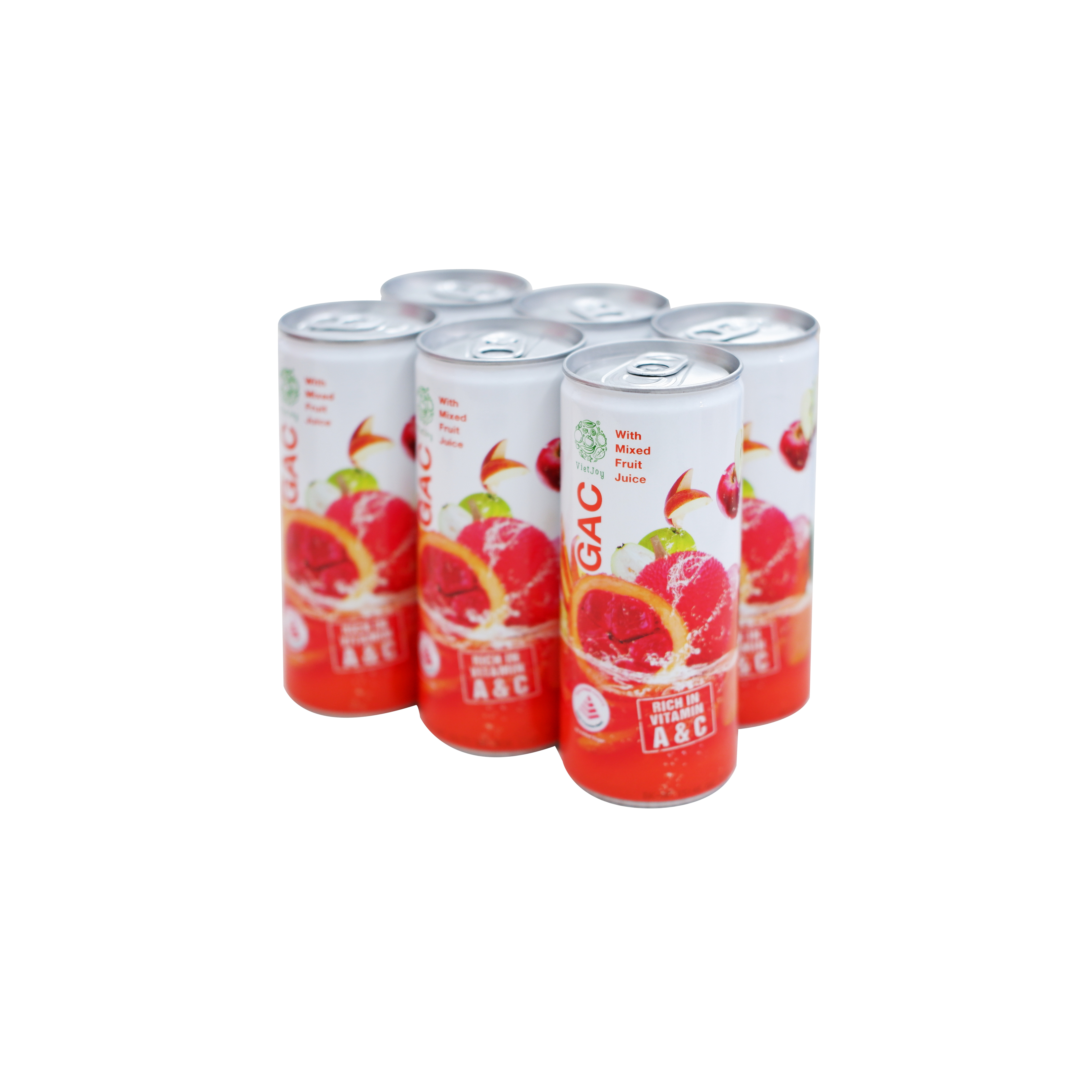 NƯỚC ÉP GẤC KẾT HỢP NƯỚC TRÁI CÂY VIETJOY  250ML/LON