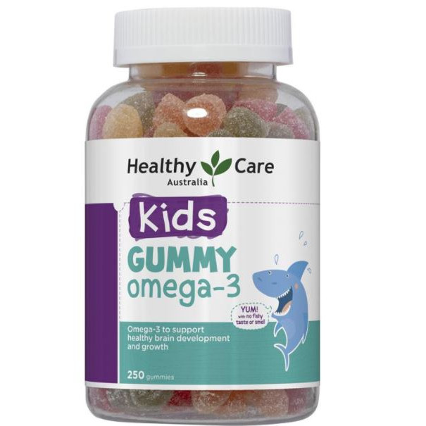 Kẹo Dẻo Healthy Care Kids Gummy Omega 3 250 Viên Cho Bé Bổ Sung Dinh Dưỡng, Tăng Sức Đề Kháng, Hỗ Trợ Tim Mạch, Phát Triển Khả Năng Tư Duy Cho Bé