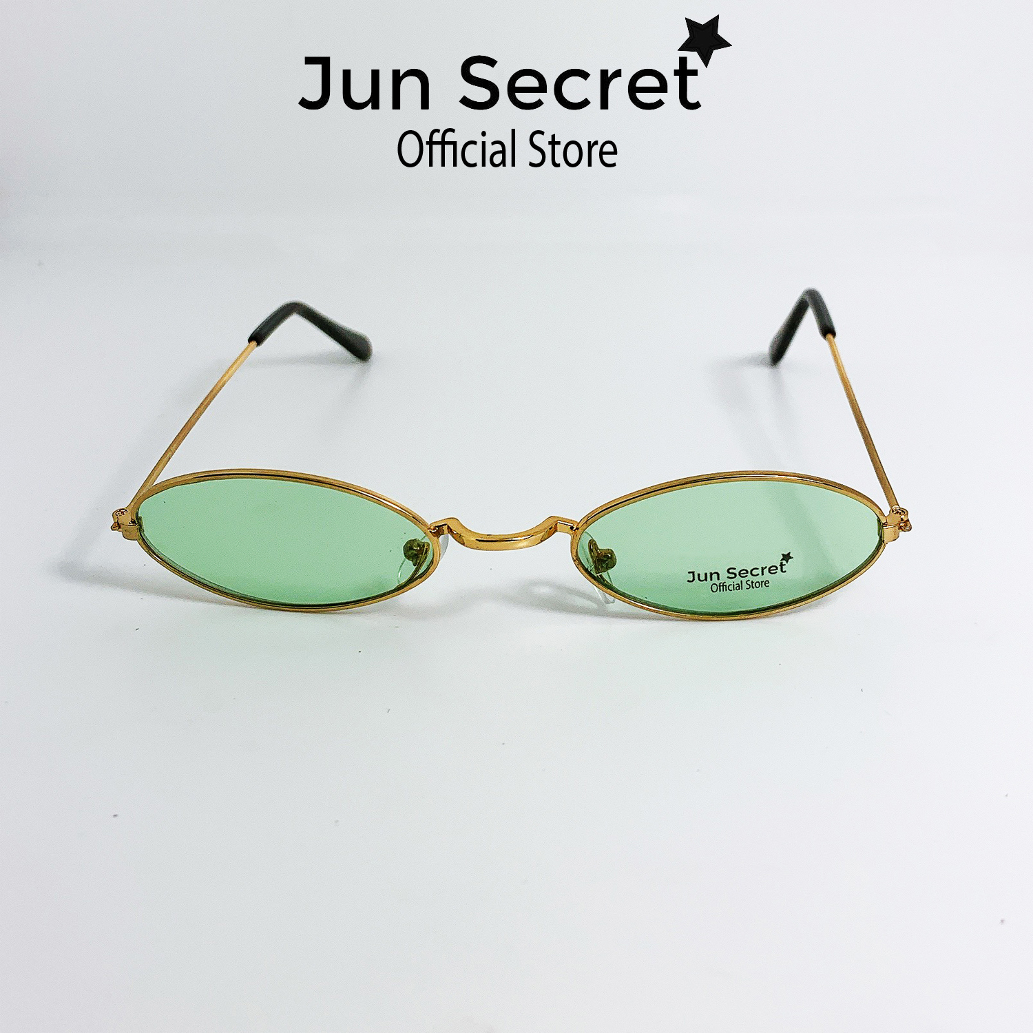 Kính mát thời trang dành cho cả nam và nữ Jun Secret gọng kim loại tròng kính nhiều màu lạ mắt JS183