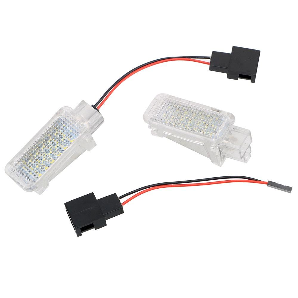 Set 2 đèn LED 6500K 12V ánh sáng trắng siêu sáng gắn cửa xe hơi Audi A3/A4/A6/VW