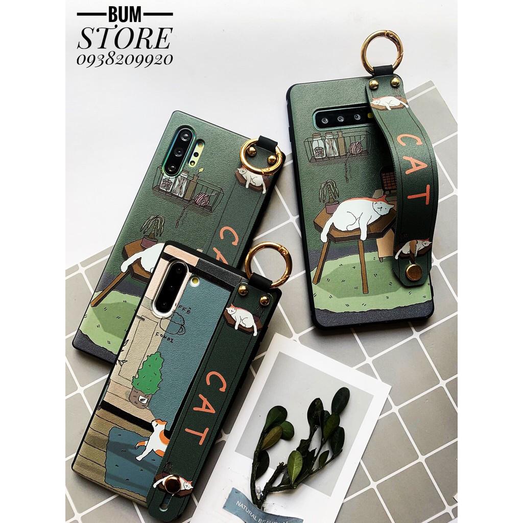 Ốp lưng mèo xỏ tay cho samsung galaxy Note 10 plus / Note 10 / S10 / S10 plus / Note 9 / Note 8 / S9 Plus / S8+ / S20 FE
