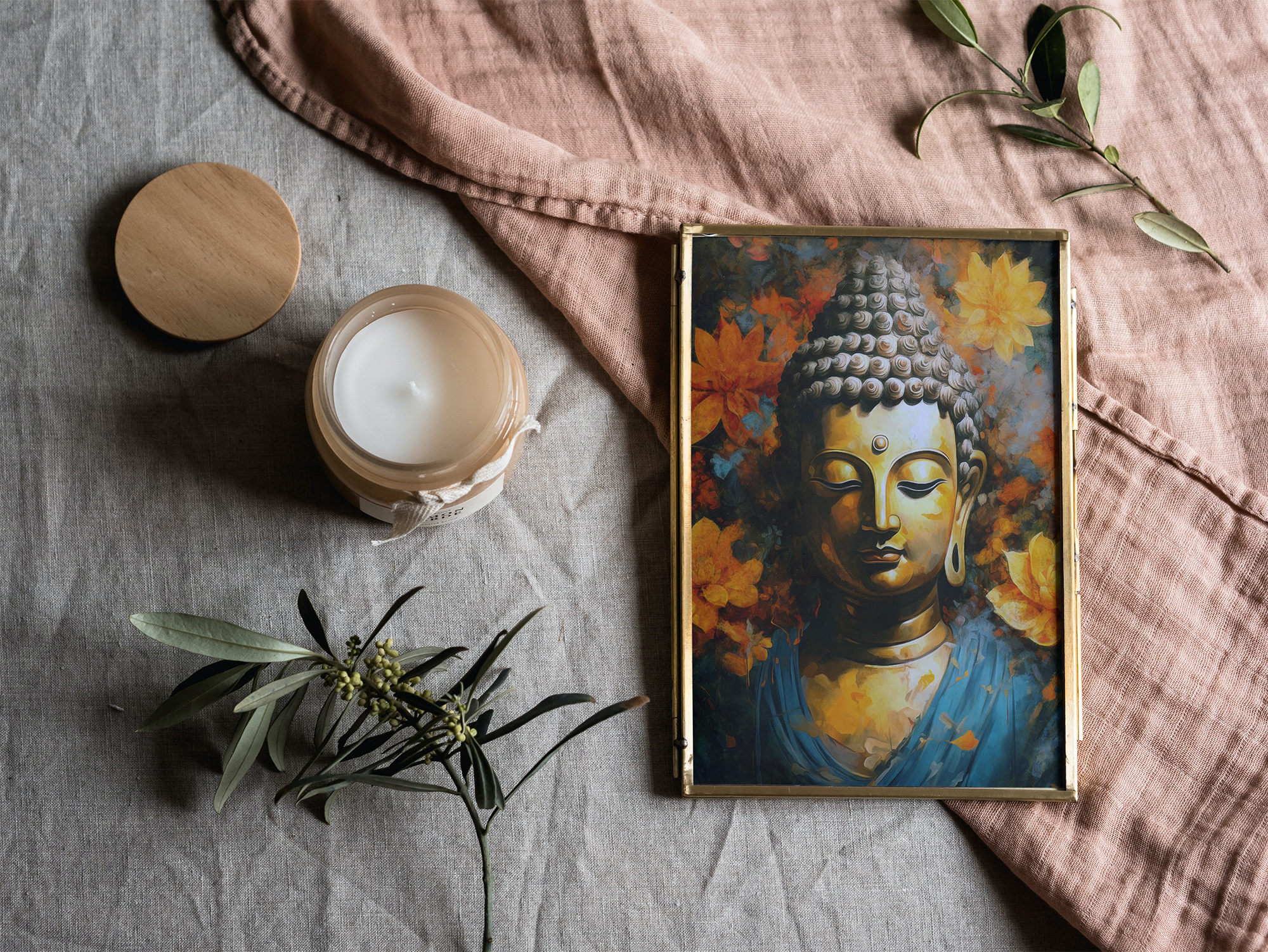 Tranh Đức Phật - Tranh canvas - Quà tặng cho tâm