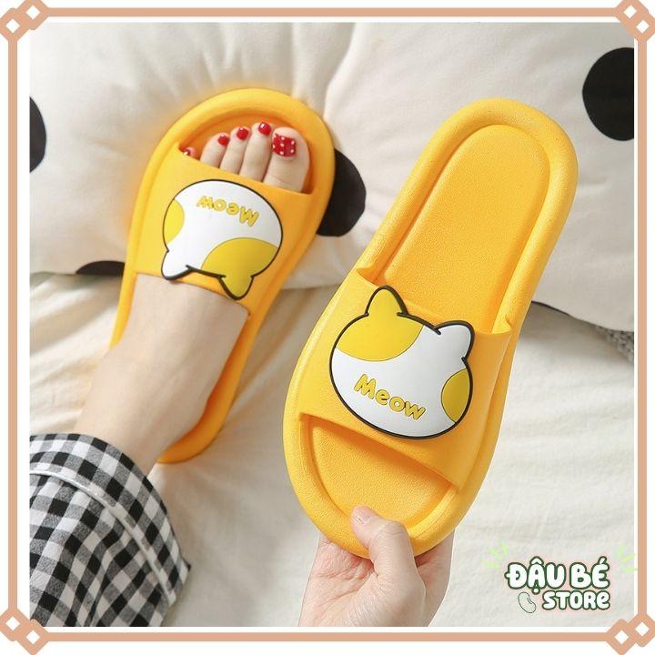 Dép Lê Nữ Quai Ngang Ulzzang Hình Mèo Xinh Xắn - Dép Đế Xuồng Đi Học Đi Chơi Chống Trơn Trượt Hot 2021 - DAUBE D040_2