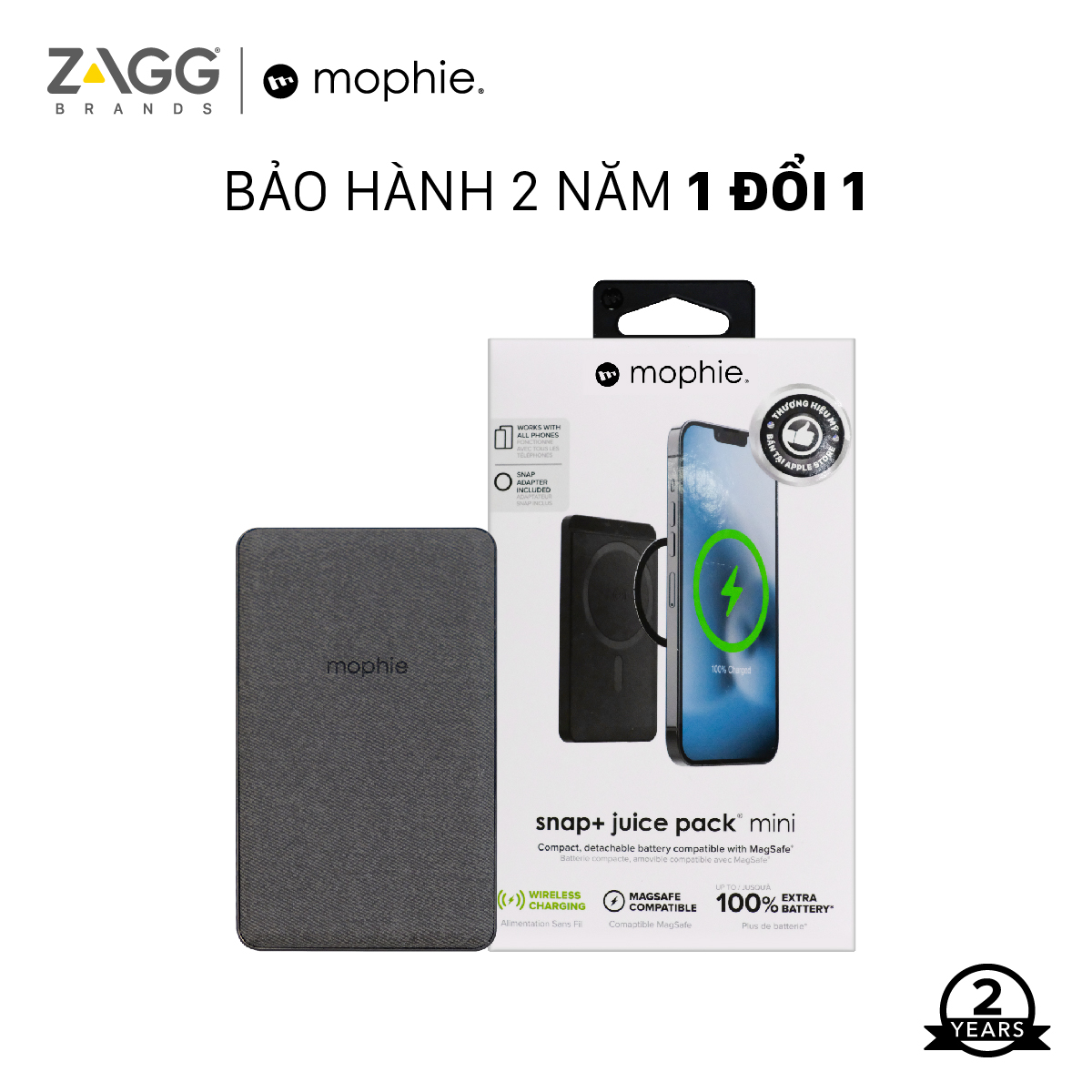 Hình ảnh Sạc dự phòng Mophie Snap+ 5,000mAh - Hàng chính hãng