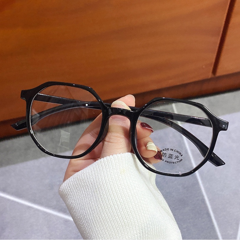 Gọng kính cận nam nữ đa giác retro chống ánh sáng xanh - ms34