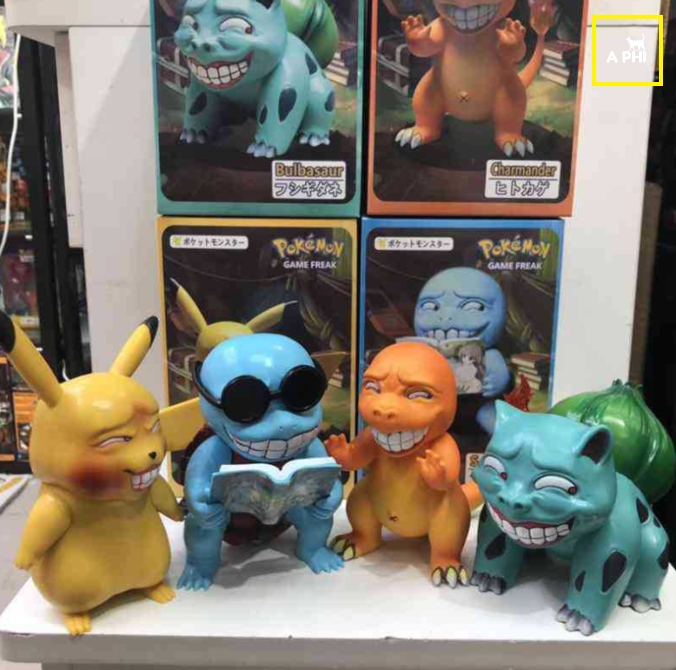 Mô hình Pikachu, Rùa Kini, rồng Charizard, Ếch kì diệu sa ngã 15cm