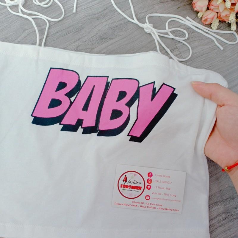 Áo Thun Hai Dây In Họa Tiết Mặt Cười Baby Siêu Cute LH56