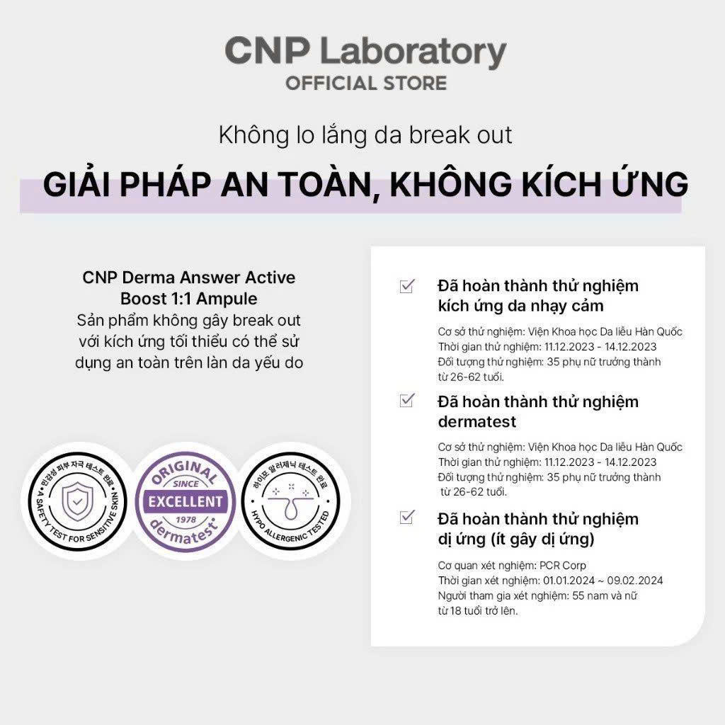 Set Tinh Chất PDRN Căng Bóng Sáng Da Hỗ Trợ Tái Sinh CNP Derma Answer Active Boost Ampule 30ml tặng thêm 15ml