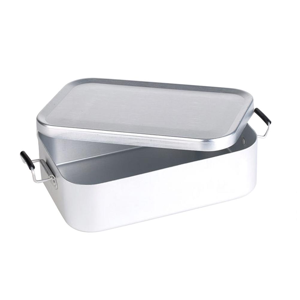 Nhôm Bento Box Thực phẩm container đúp Tai Buckle Bộ đồ ăn