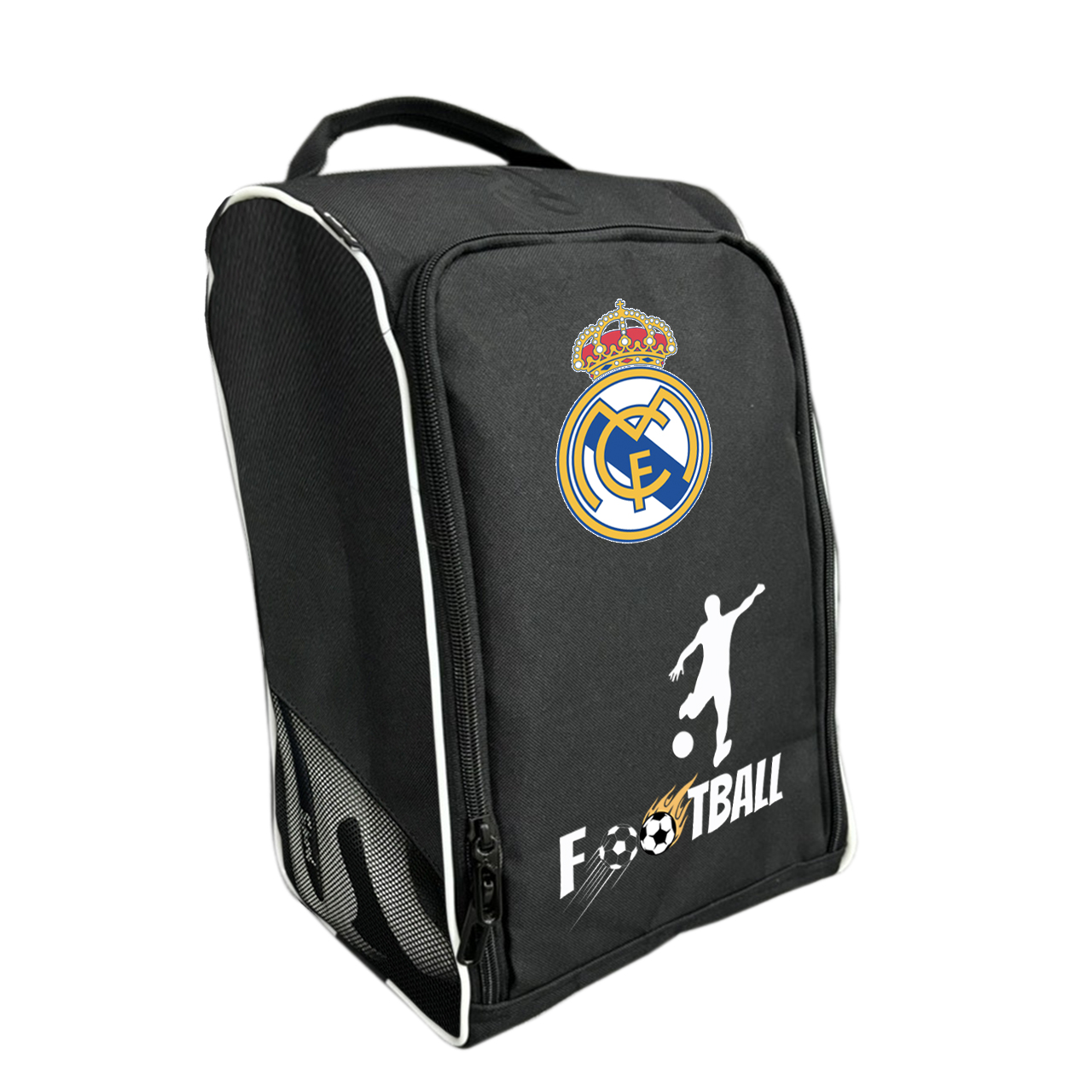 Túi đựng giày thể thao bóng đá TROY GFB phối lưới thoáng khí, size 34 x 20 x 17cm, chất vải bố bền