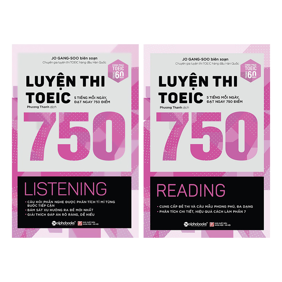 Combo Luyện Thi Toeic 750  Reading + Listening (2 Cuốn)