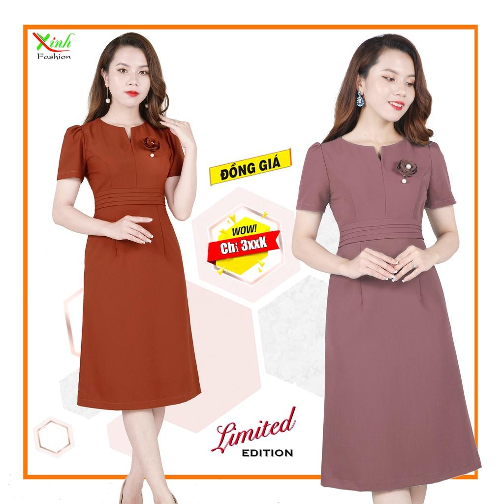 Đầm Suông Kết Hoa Đính Cườm Cao Cấp DL819-820
