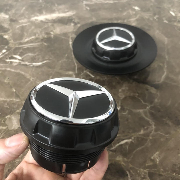 Logo chụp mâm, ốp lazang bánh xe ô tô Maybach BC-1100 - Chất liệu hợp kim nhôm cao cấp