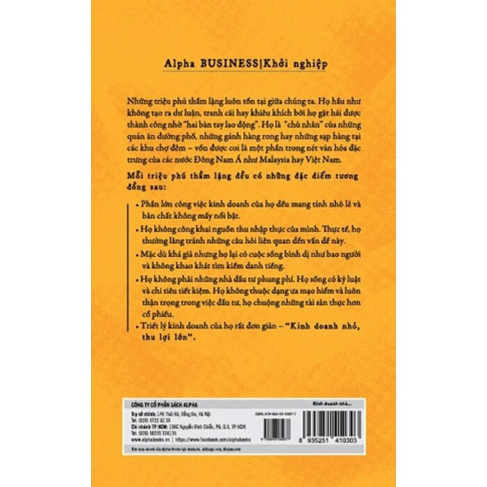 Kinh Doanh Nhỏ, Thu Lợi Lớn - Dr. Rusly Abdullah PHD - Vũ Ngọc Ánh dịch - Tái bản 2023 -