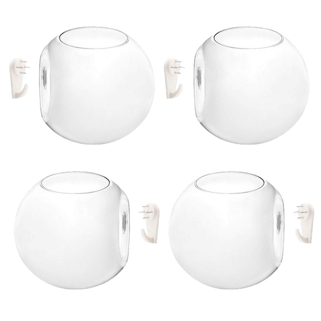 4X Tường Treo Dụng Cụ Bào Kính Thủy Canh Bình Vật Có Nồi Terrarium Bóng 10 Cm