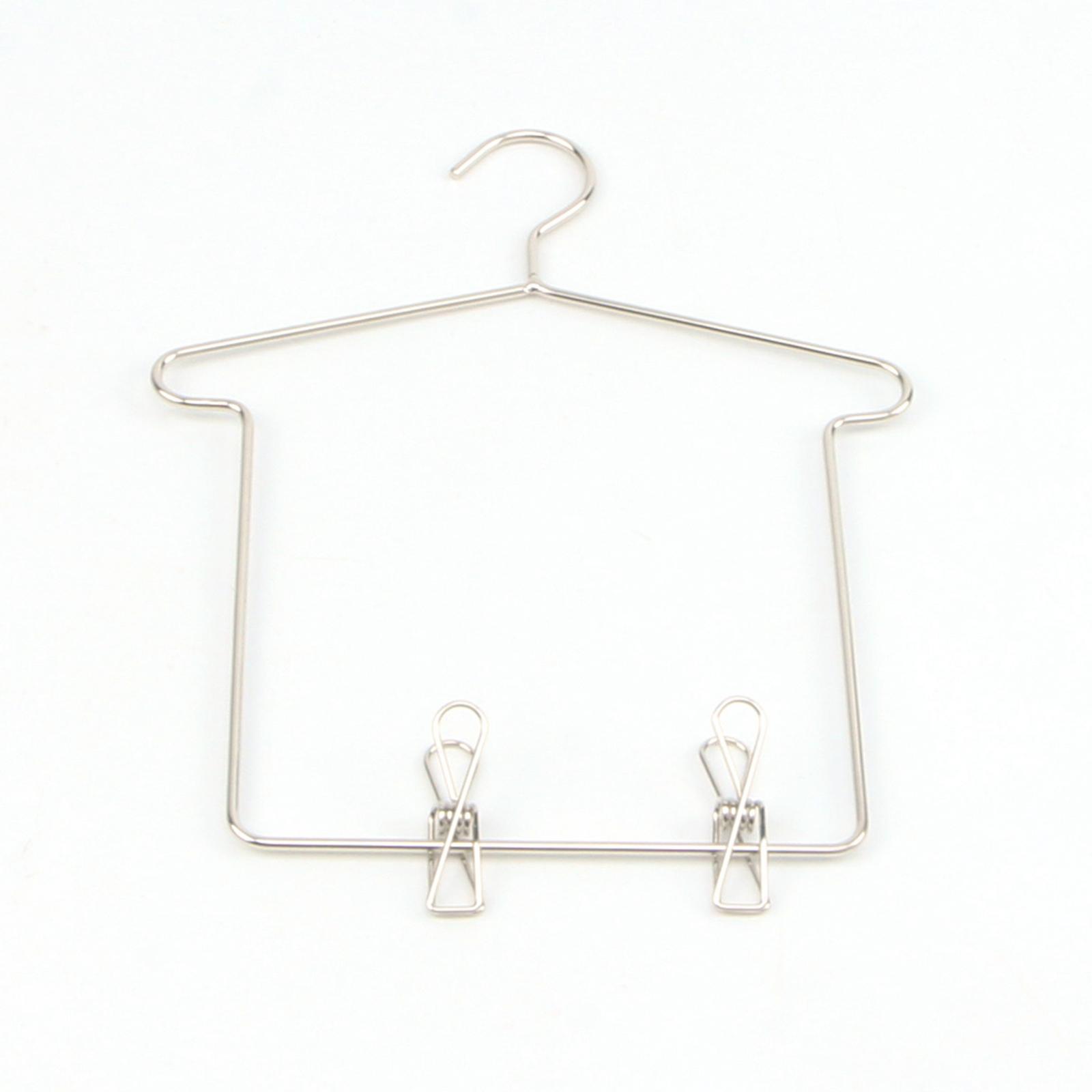 5x 1/3 BJD Dolls Clothes Hanger with Pants Clips Doll House Clothing Rack