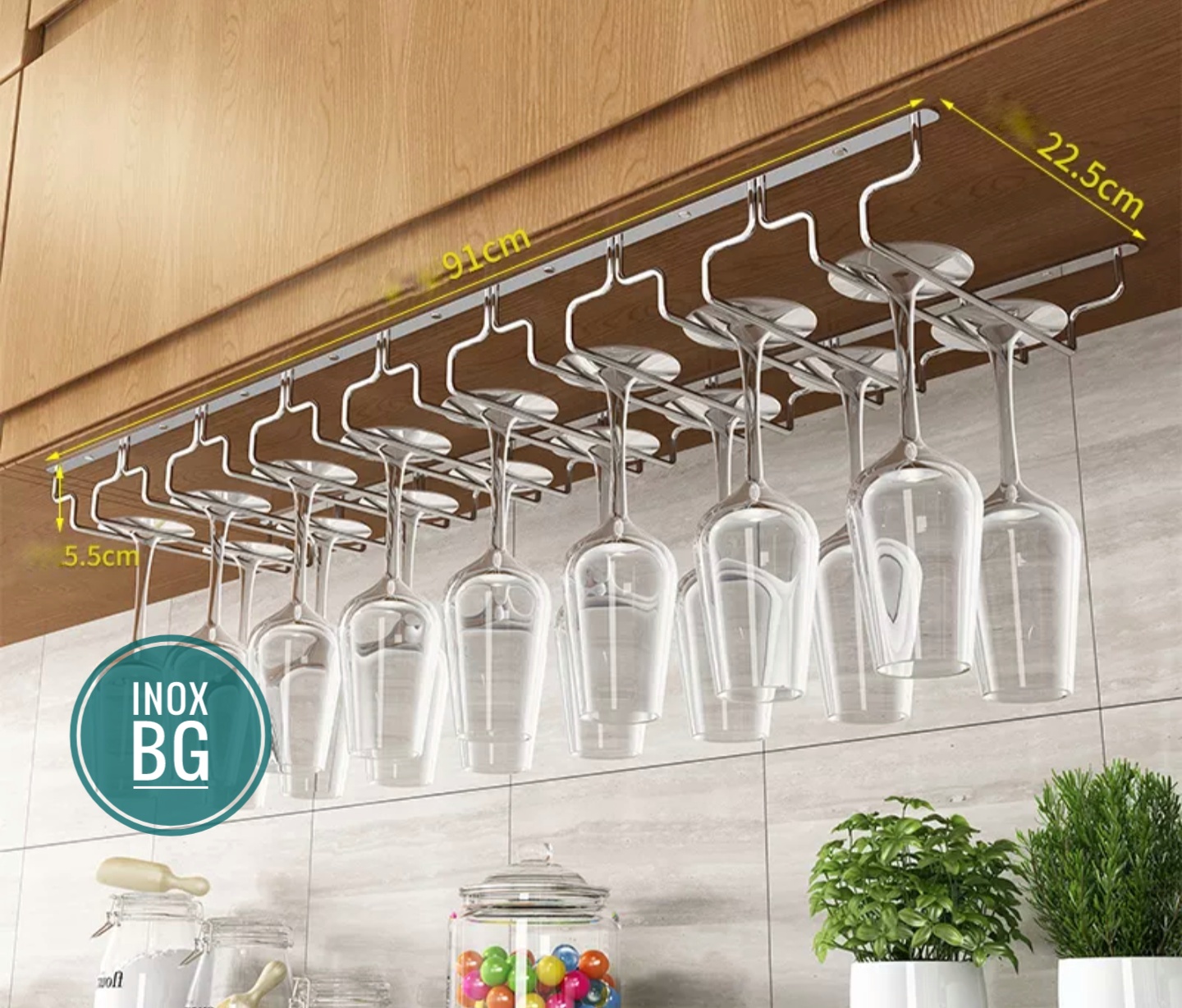 Treo ly 2/34/5/6/7/8 hàng sâu 22,5cm Inox 304 chịu nước