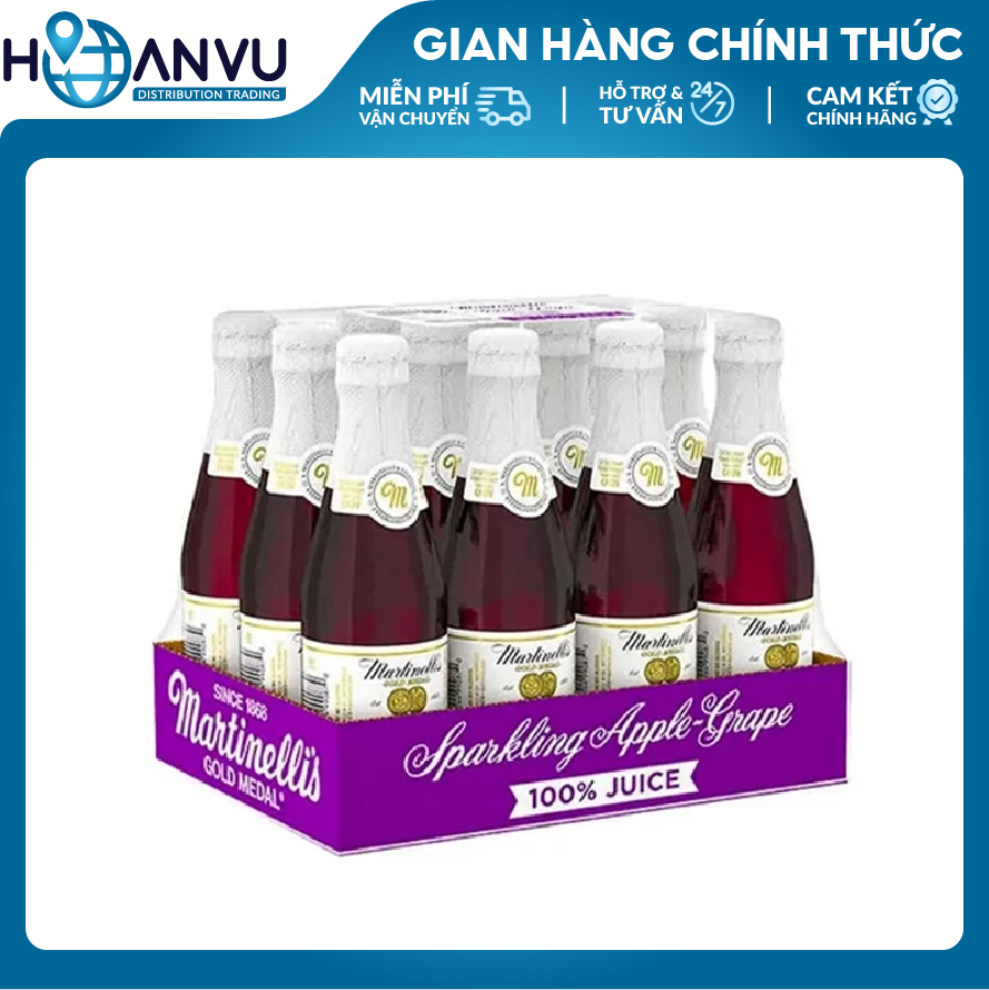 Nước Ép Táo Nho Martinelli's Sparkling Apple-Grape