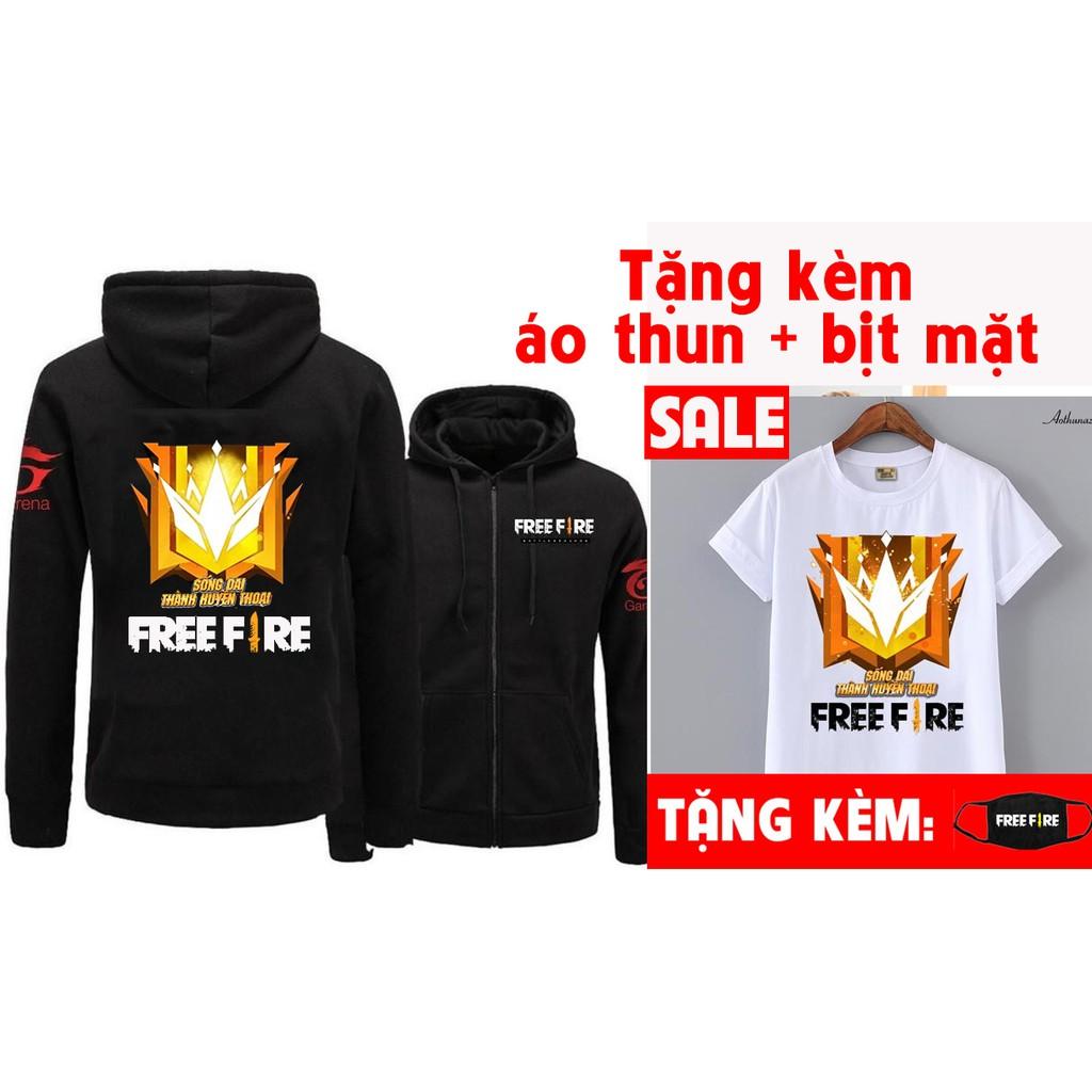 SALE SỐC Mua áo khoác Free Fire được tặng kèm áo thun  bịt mặt free fire đẹp giá siêu rẻ