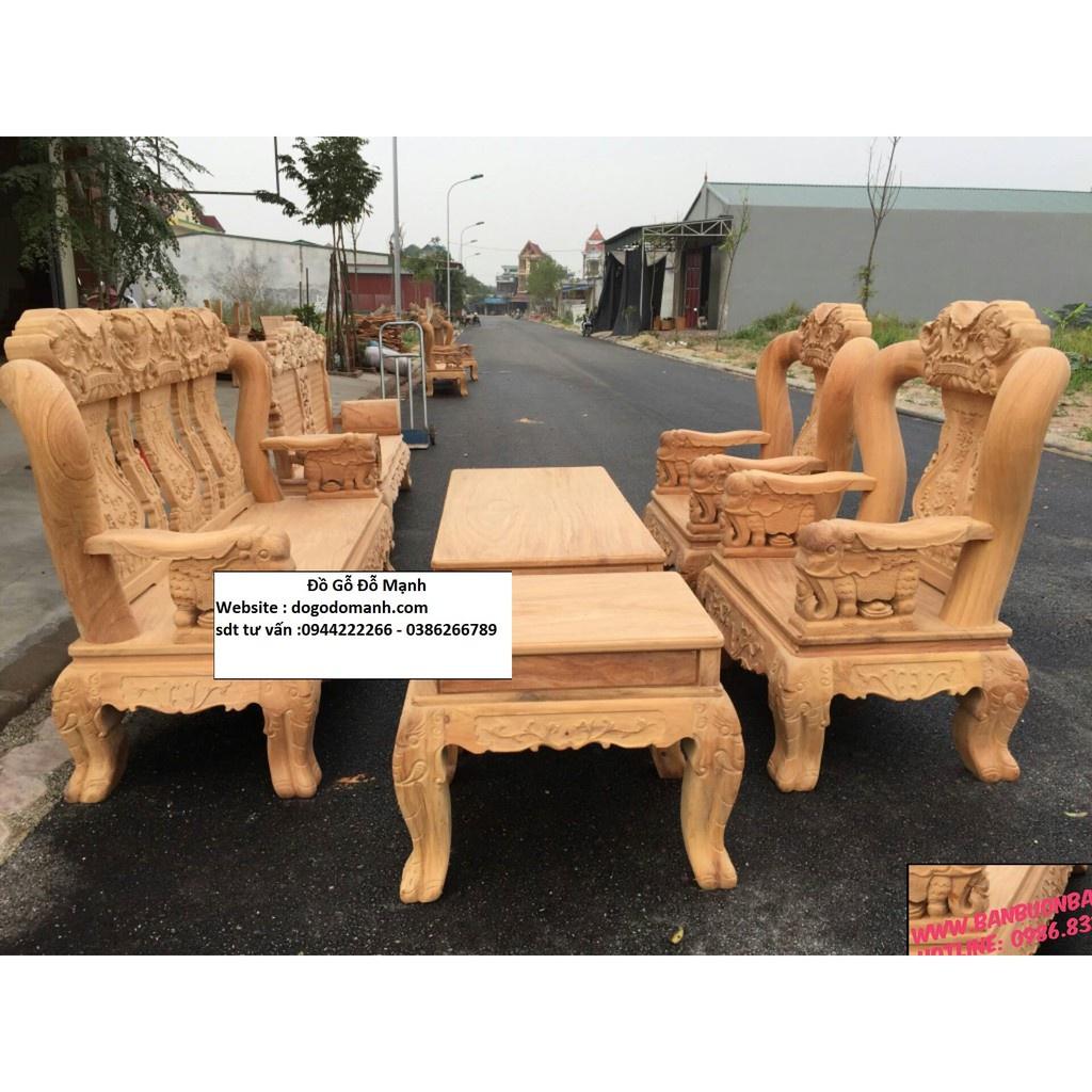 Bộ bàn ghế minh quốc voi gỗ gõ đỏ
