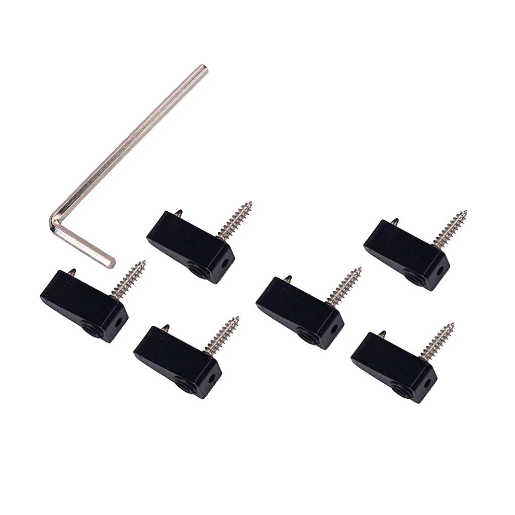 Guitar Bass Điện Không Đầu Dây Đai Ốc có Cờ Lê Vặn Ốc Phần Đen