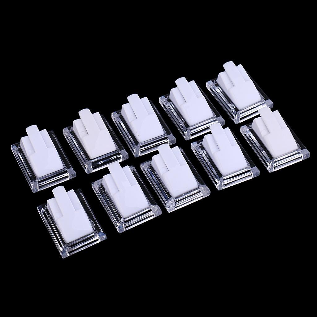 20pcs Mini Plastic Ring Stand Holder for Women Jewelry Storage Display