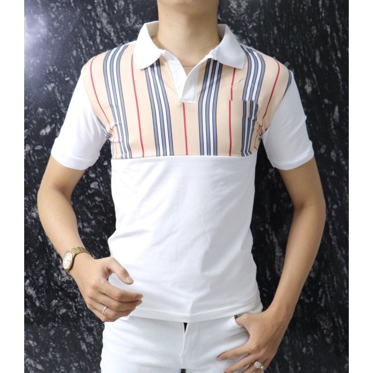 ÁO THUN NAM COTTON CỔ BẺ BODY