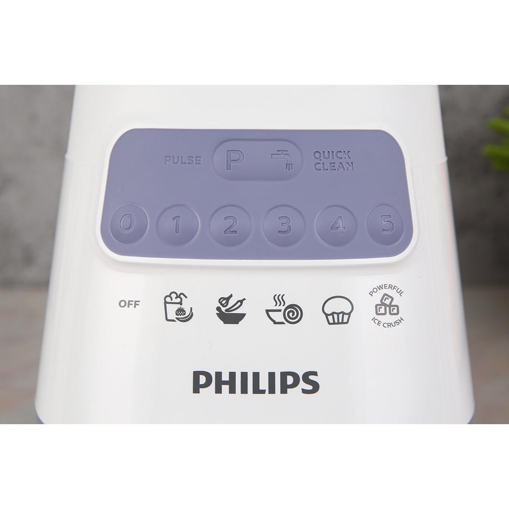 Máy Xay Sinh Tố Philips HR2222 - 1.5L Cối Thủy Tinh - Công Suất 700W - Hàng Chính Hãng