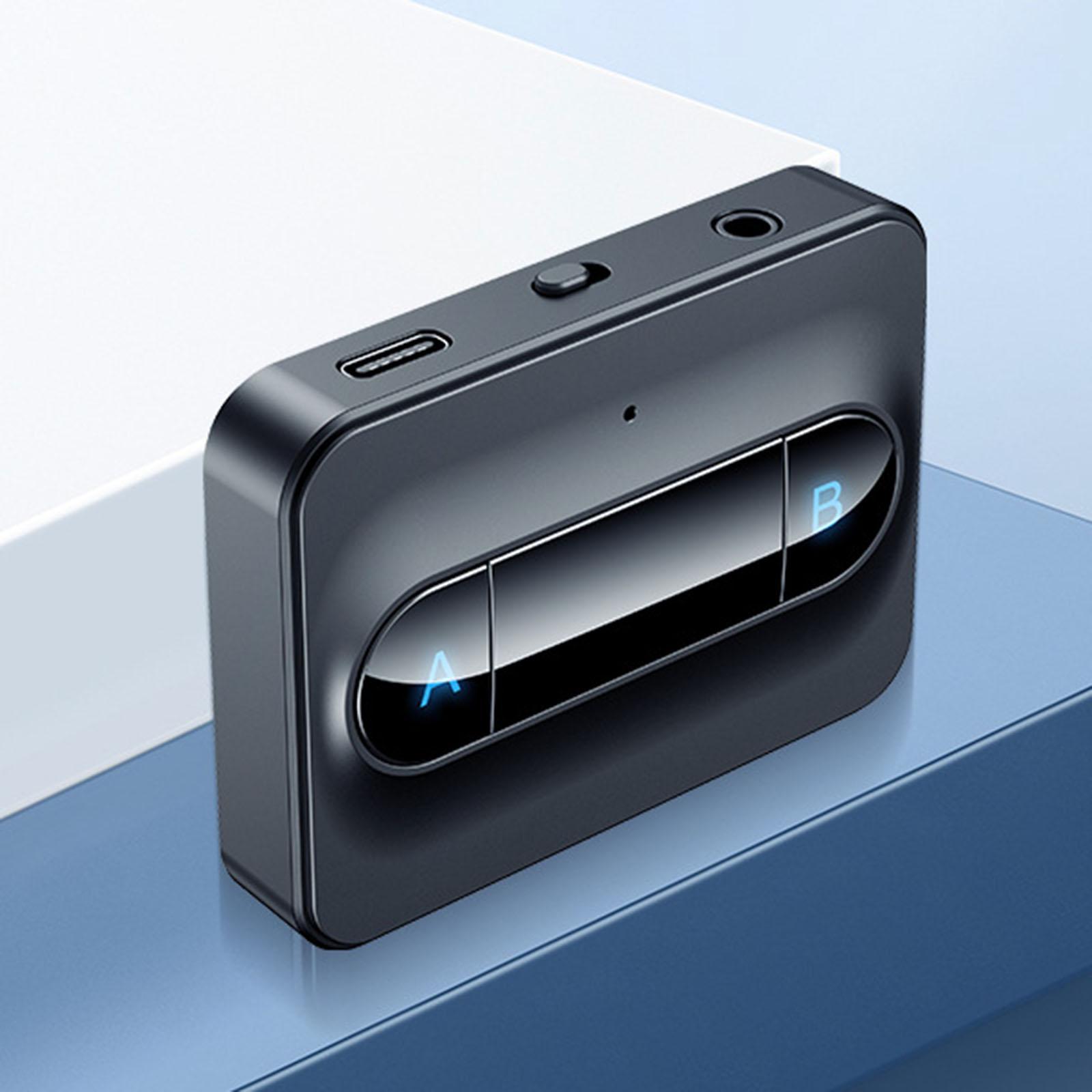 Bluetooth 5.0 Transmitter Wireless Adapter 3.5mm AUX Dual Link Headphones TV